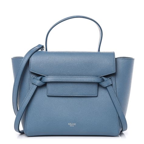 celine pale blue|Celine blue and black bag.